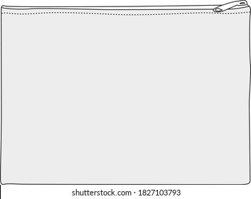 Professional Zip Bag Vector / Line Drawing. Icon, Logo, Design, Element