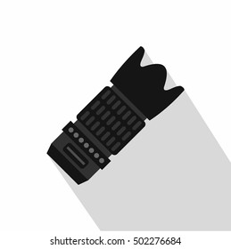 Professional zoom lens icon. Flat illustration of professional zoom lens vector icon for web isolated on white background