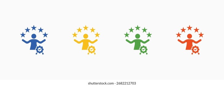 Profesionalismo Icon Set Color Estilo múltiple Colección