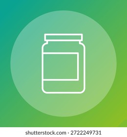 Iconos de utensilios de cocina profesionales. Vector de preservación internacionalizado. Símbolos de contenedor sofisticados. Fondo verde refrescante.