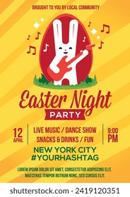 Professionally created Easter flyer template to celebrate the event.