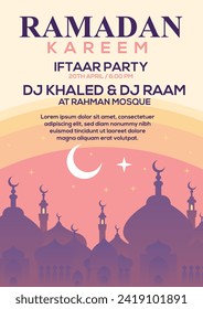 Professionally created Ramadan flyer template to celebrate the event.