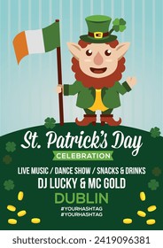 Professionally created St. Patrick's Day flyer template to celebrate the event.