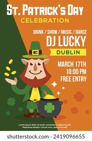 Professionally created St. Patrick's Day flyer template to celebrate the event.
