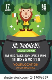 Professionally created St. Patrick's Day flyer template to celebrate the event.
