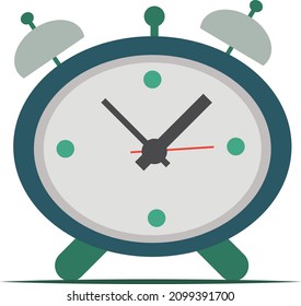 Reloj de alarma diseñado profesionalmente en Illustrator sobre fondo blanco