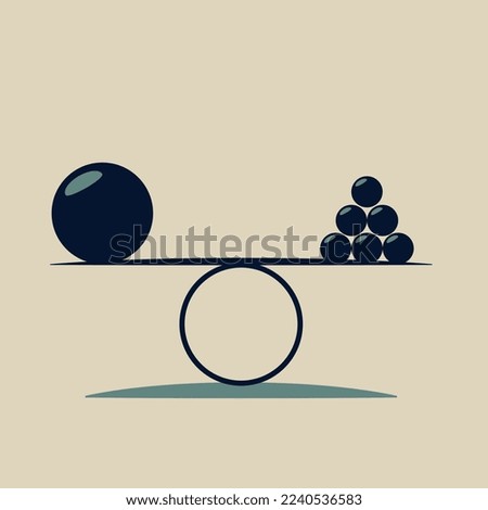 Professionally designed the art of balance of power and equal power on a wonderful background