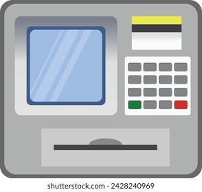 Professionally designed ATM exchange illustration on a white background