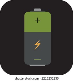 Professionally designed battery vector on black background