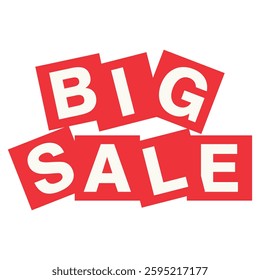 Professionally designed big sale sign illustration on white background