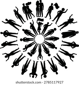 A professionally designed collection of 20 flat black vector silhouettes celebrating Pride Month and LGBTQ community moments. Each icon is bold, inclusive, and fully scalable  ideal for Pride campaigns, diversity branding, social media content, event posters, and corporate inclusion initiatives. The clean black-on-white minimalist format gives buyers maximum versatility for use across any color scheme or Pride palette.