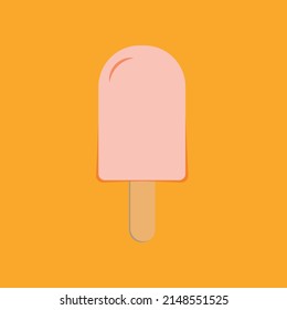 Helado diseñado profesionalmente sobre un hermoso fondo amarillo