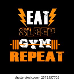 Professionally designed illustration of a logo that goes to the gym, eats, sleeps, and repeats.