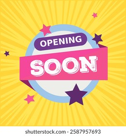 Professionally designed opening soon icon illustration