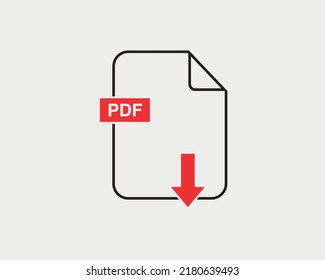 Professionally designed PDF file icon on a white background
