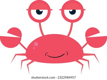 Professionally drawn crab illustration on a white background