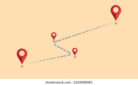 Professionally drawn geo location icon illustration on a light background
