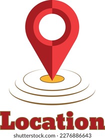 Professionally drawn geolocation icon illustration on a white background