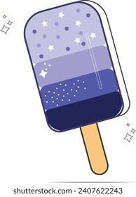 Professionally drawn illustration of ice cream on a white background