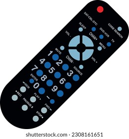 Professionally drawn remote control illustration on a white background	