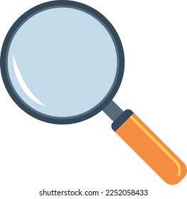 Professionally drawn vector magnifying glass on a white background