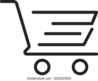 Professionally drawn vector shopping cart on a white background