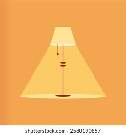 Professionally illuminated lampshade illustration on a color-coordinated background