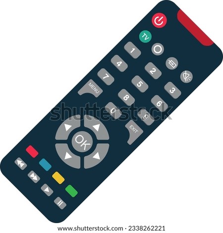 Professionally illustrated remote control illustration on a white background
