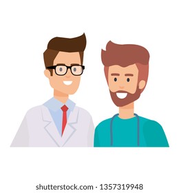 professionals doctor and surgeon characters