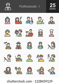 Professionals Filled Line icons