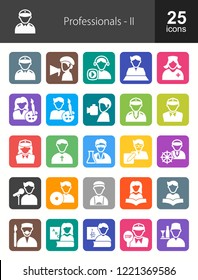 Professionals Filled Round Corner icons