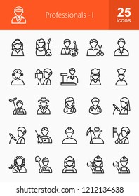 Professionals Line icons