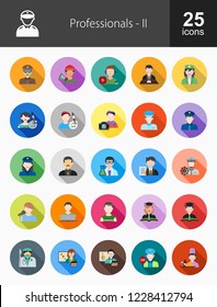 Professionals Long Shadow icons
