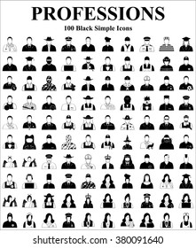 Profesión 100 iconos, conjunto de iconos de perfil, icono Caracteres de persona