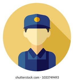 Professions  avatar icon - loader. Professional People Avatar Icon on color round. vecor illustration on white background.