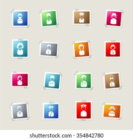 Professions card icons for web