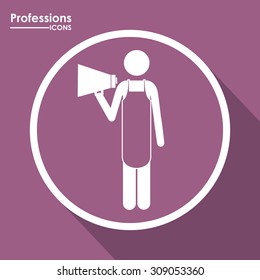Professions digital design, vector illustration eps 10