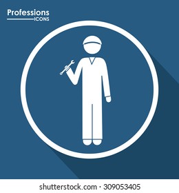 Professions digital design, vector illustration eps 10