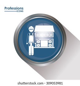 Professions digital design, vector illustration eps 10