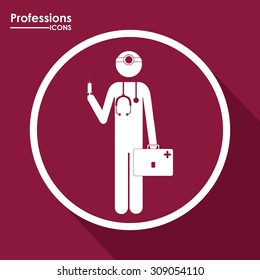 Professions digital design, vector illustration eps 10