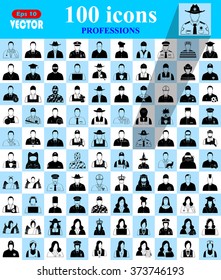 Professions icons, profile icon set, Characters of person icon