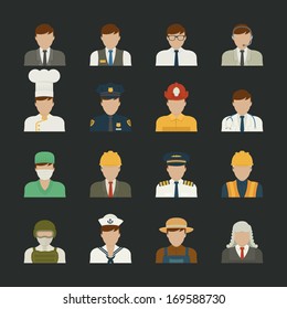 professions icons , worker set , eps10 vector format