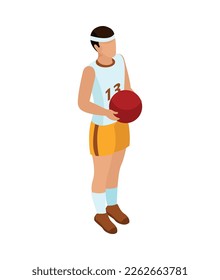 Professions isometric people composition with isolated faceless human character in appropriate uniform vector illustration