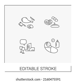  Professions line icons set. Various professions. Important jobs. Career concepts. Isolated vector illustrations.Editable stroke