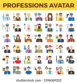 Professions and occupation avatar. Pixel perfect flat icon. Vector illustration