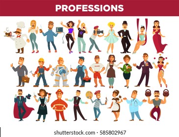 Professions and occupation specialists vector isolated set