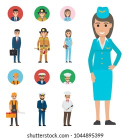 Professions People Vector Icons Set Different Stock Vector (Royalty ...