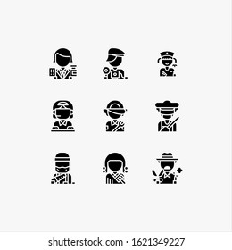 Professions set icons vector illustration