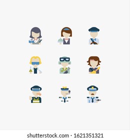 Professions set icons vector illustration