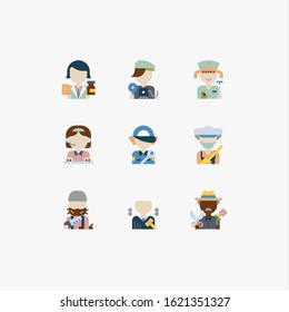 Professions set icons vector illustration